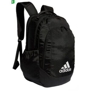 Adidas Defender Black Backpack 4 Ouside Zipper Pockets Water Bottle Pocket